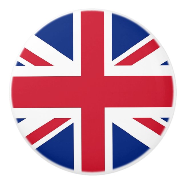 Keramik knöpfen mit Flagge des Vereinigten Königre Keramikknauf (Vorderseite)