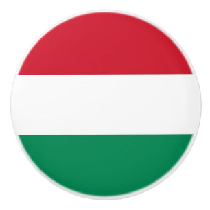 Keramik knöpfen mit ungarischer Flagge Keramikknauf
