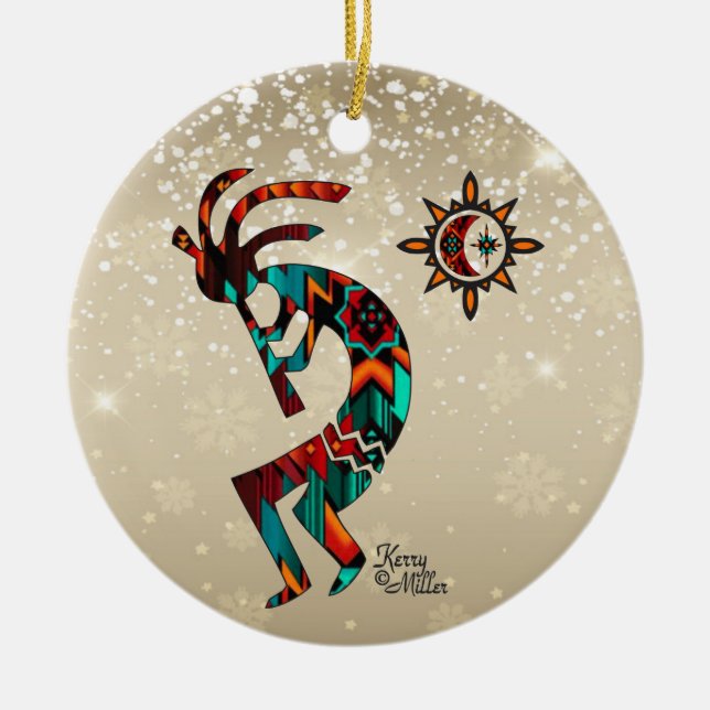 Keramik Kokopelli Keramik Ornament (Vorne)