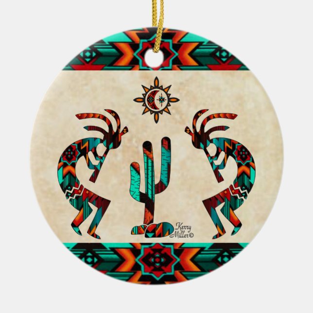 Keramik Kokopelli Ornament (Vorne)