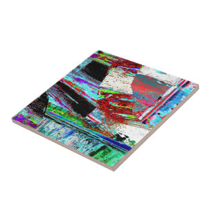Keramik-Krawatte – Neon-Puls Fliese