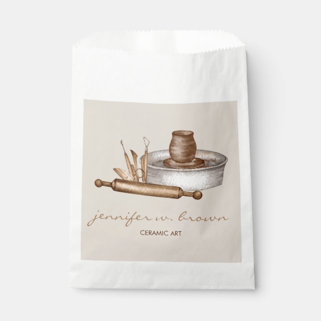 Keramik-Kundengeschenk Geschenktütchen (Vorderseite)
