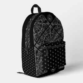 Keramik Lace Black Bedruckter Rucksack