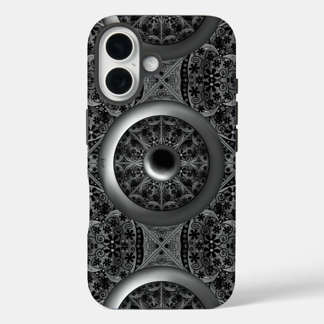 Keramik Lace Black Case-Mate iPhone Hülle (Rückseite)