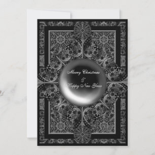 Keramik Lace Black Christmas Karte