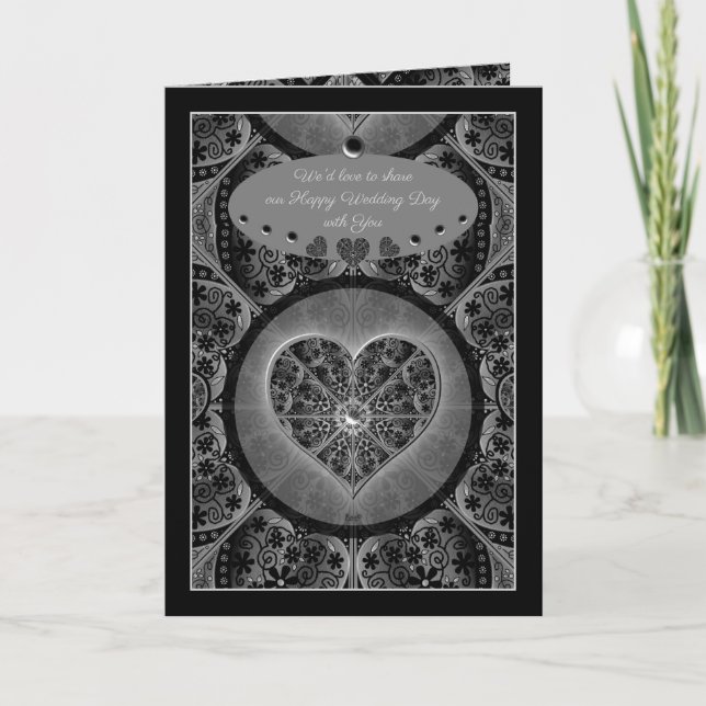 Keramik Lace Black Einladung (Vorderseite)