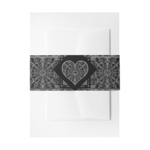 Keramik Lace Black Einladungsbanderole