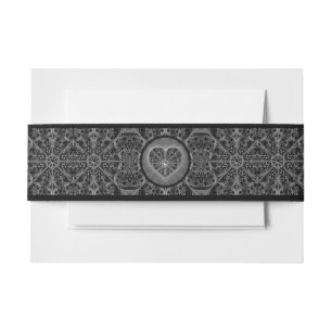 Keramik Lace Black Einladungsbanderole