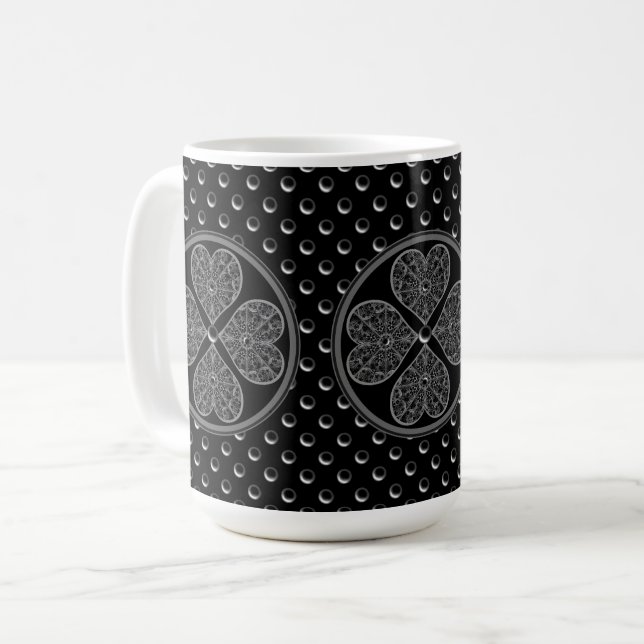 Keramik Lace Black Kaffeetasse (Vorderseite Links)