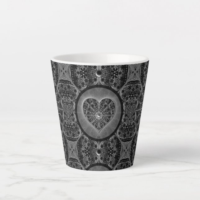 Keramik Lace Black Milchtasse (Vorderseite)