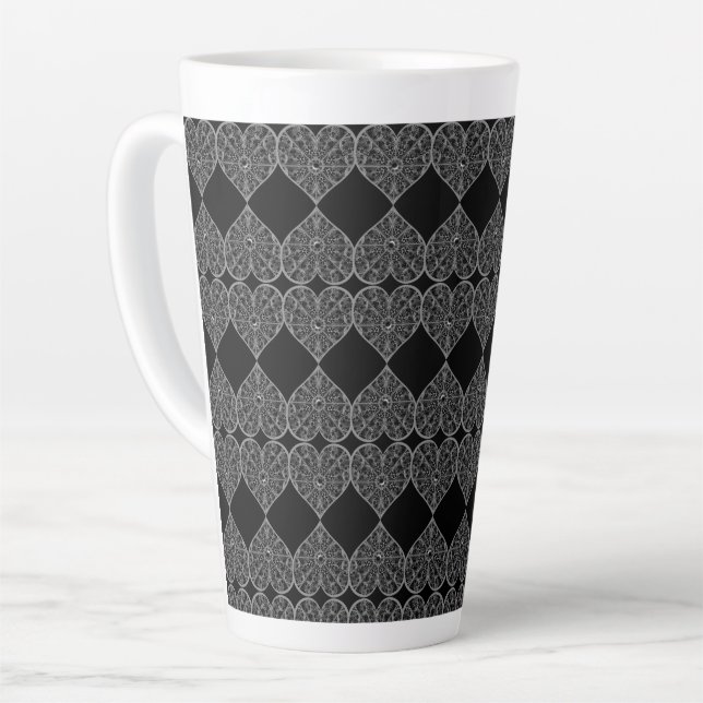 Keramik Lace Black Milchtasse (Linke Ecke)