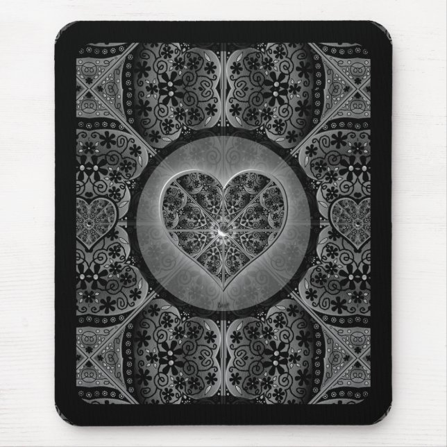 Keramik Lace Black Mousepad (Vorne)
