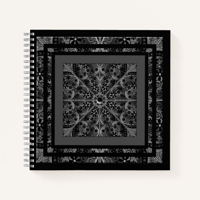 Keramik Lace Black Notizbuch (Vorderseite)