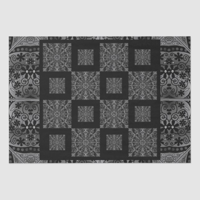 Keramik Lace Black Seidenpapier (Vorderseite)
