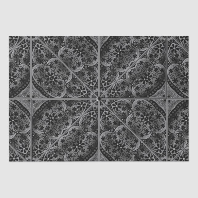 Keramik Lace Black Seidenpapier (Vorderseite)
