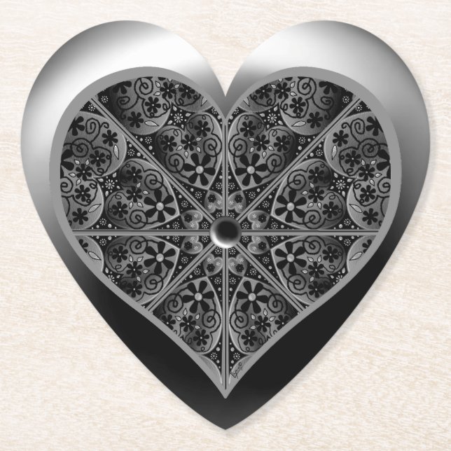 Keramik Lace Black Untersetzer (Vorderseite)