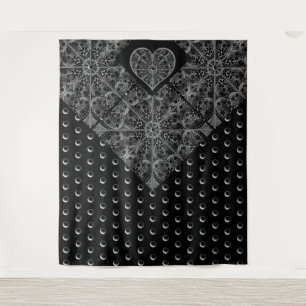 Keramik Lace Black Wandteppich