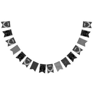 Keramik Lace Black Wimpelkette