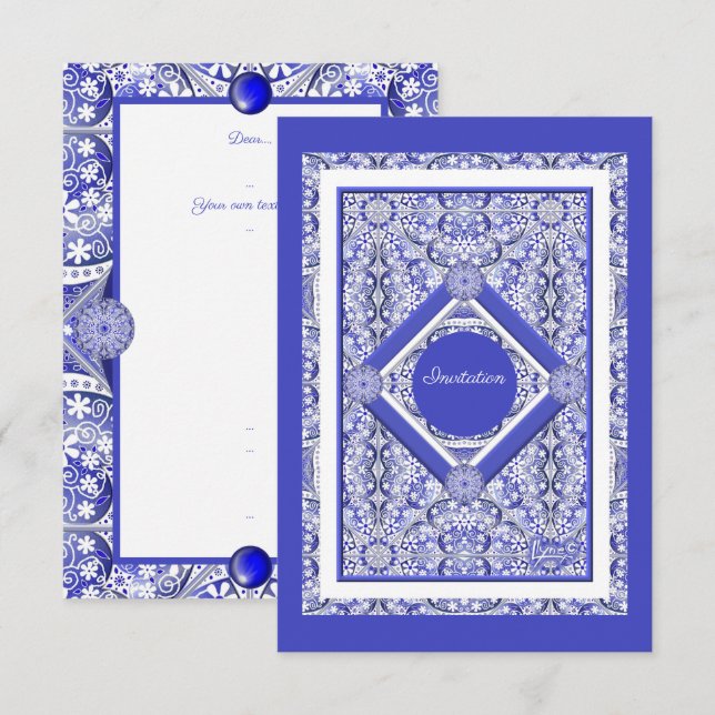 Keramik lace Blue of Greece (Vorne/Hinten)