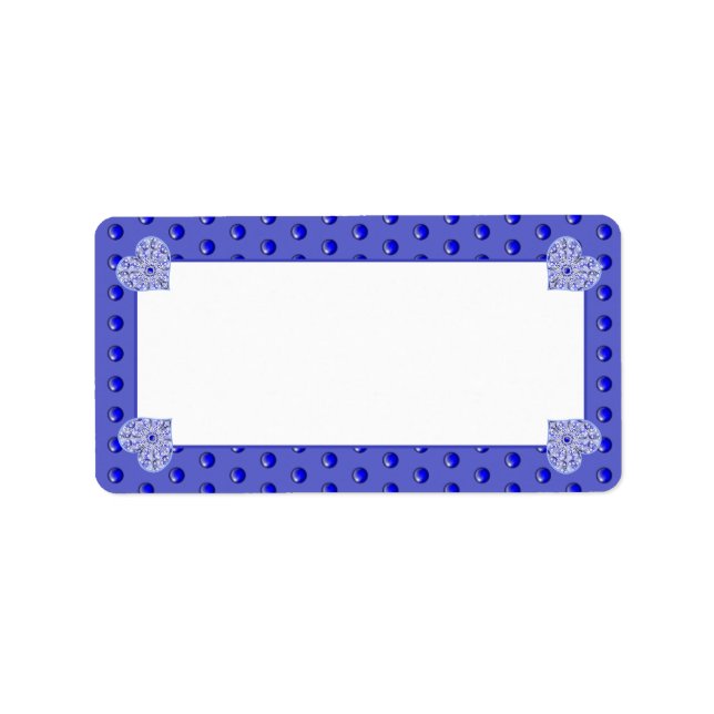 Keramik Lace Blue of Greece Adressaufkleber (Vorne)