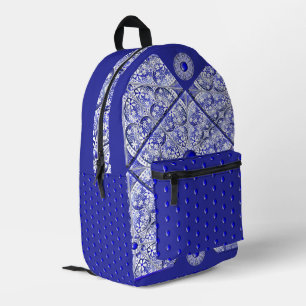 Keramik Lace Blue of Greece Bedruckter Rucksack