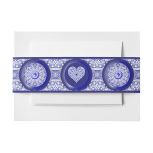 Keramik Lace Blue of Greece Einladungsbanderole