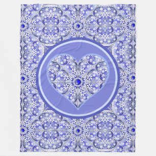 Keramik lace Blue of Greece Fleecedecke