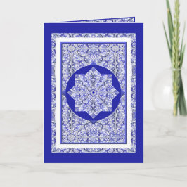 Keramik Lace Blue of Greece Geburtstag Karte