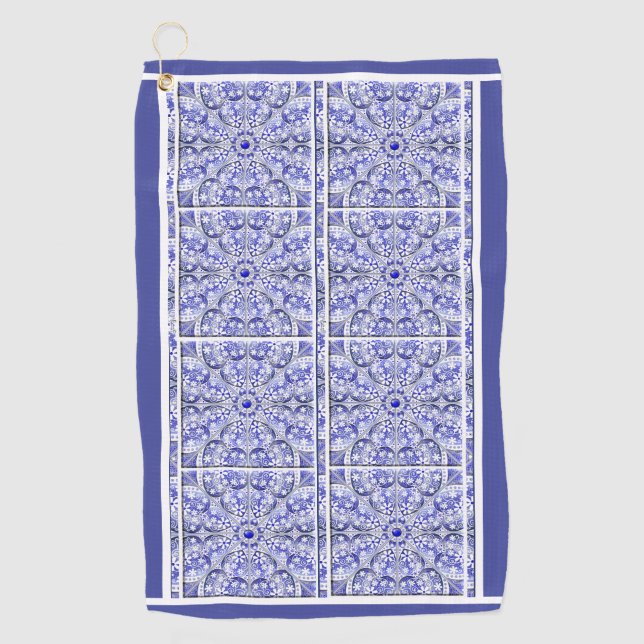 Keramik Lace Blue of Greece Golfhandtuch (Vorderseite)