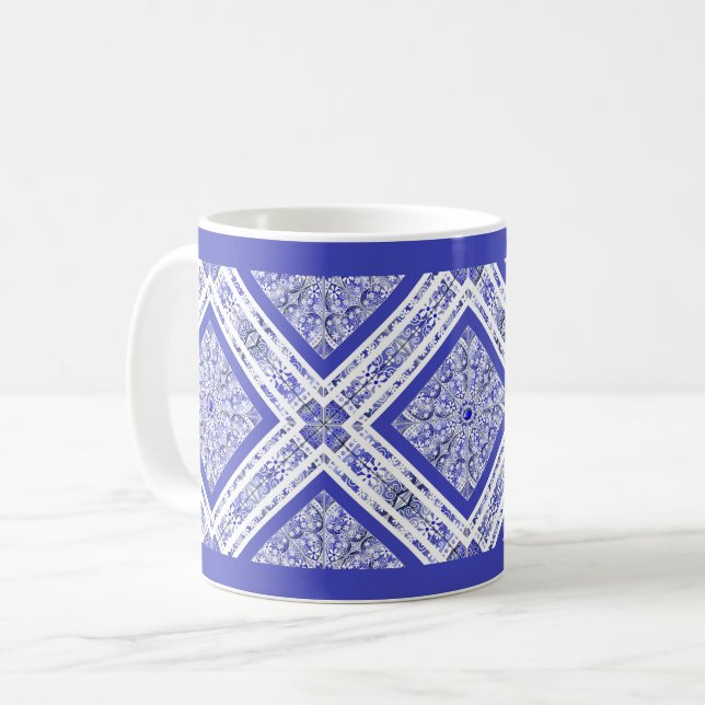 Keramik lace Blue of Greece Kaffeetasse (Vorderseite Links)