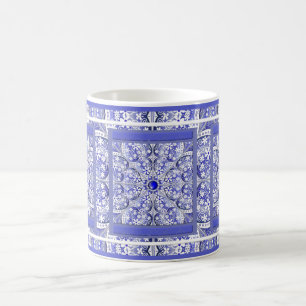Keramik Lace Blue of Greece Kaffeetasse