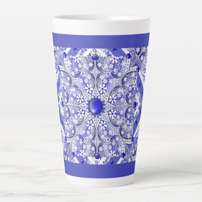 Keramik lace Blue of Greece Milchtasse (Vorderseite)