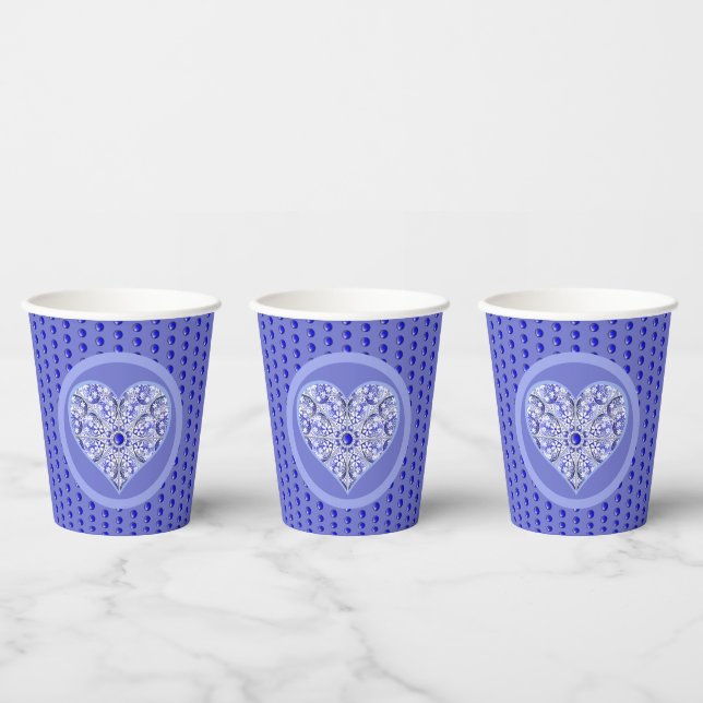 Keramik Lace Blue of Greece Pappbecher (Multi)