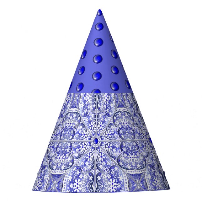Keramik lace Blue of Greece Partyhütchen (Vorderseite)