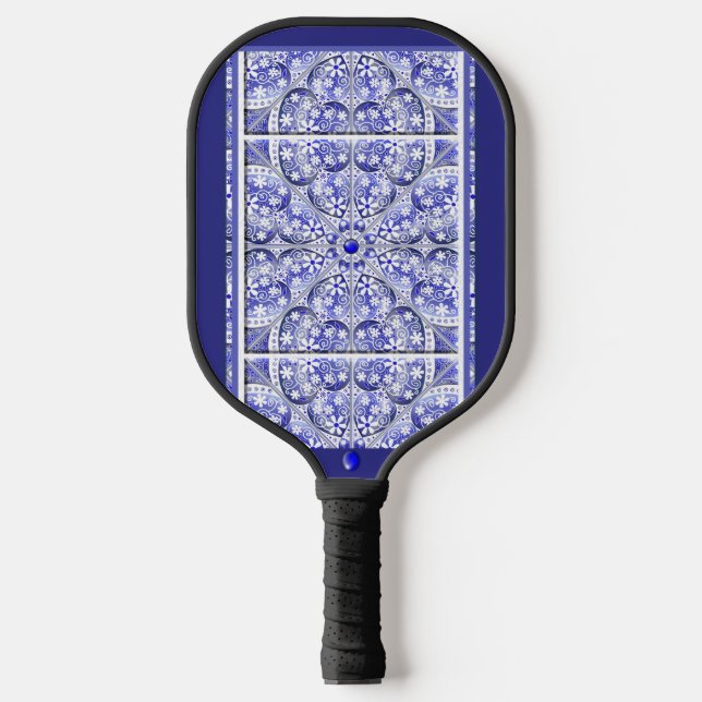 Keramik lace Blue of Greece Pickleball Schläger (Vorderseite)