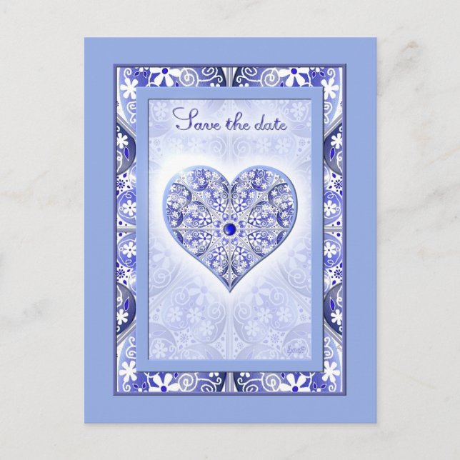 Keramik lace Blue of Greece Postkarte (Vorderseite)