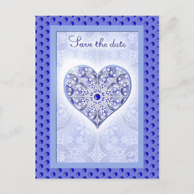 Keramik Lace Blue of Greece Postkarte (Vorderseite)
