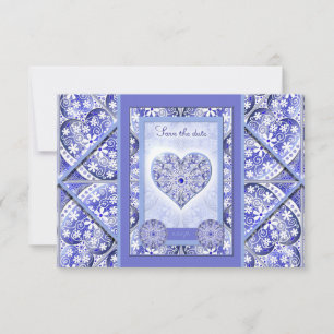 Keramik lace Blue of Greece RSVP Karte