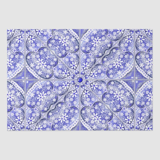Keramik lace Blue of Greece Seidenpapier (Vorderseite)