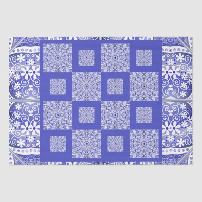 Keramik lace Blue of Greece Seidenpapier (Vorderseite)
