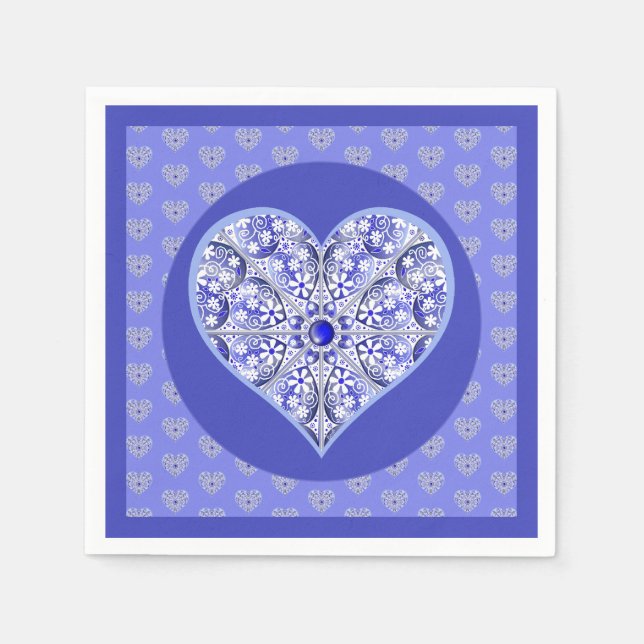 Keramik Lace Blue of Greece Serviette (Vorderseite)