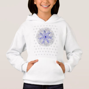 Keramik Lace Blue of Greece & Snowflake Hoodie