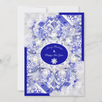 Keramik Lace Blue of Greece & Snowflake