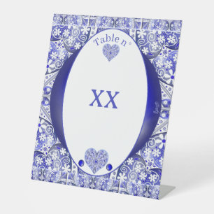 Keramik Lace Blue of Greece Sockelschild