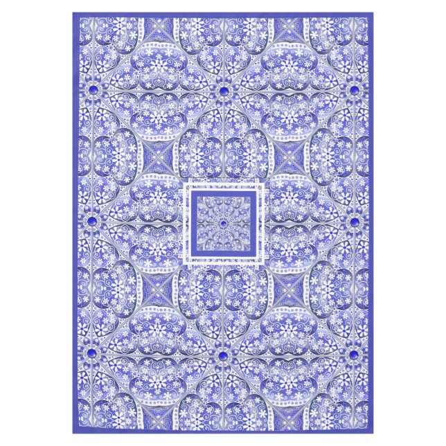 Keramik Lace Blue of Greece Tischdecke (Vorderseite)