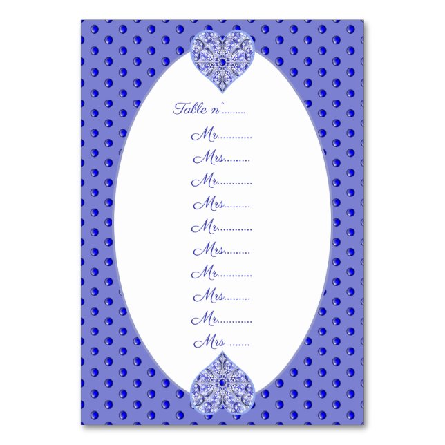 Keramik Lace Blue of Greece Tischnummer (Vorderseite)