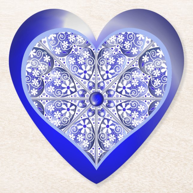 Keramik Lace Blue of Greece Untersetzer (Vorderseite)