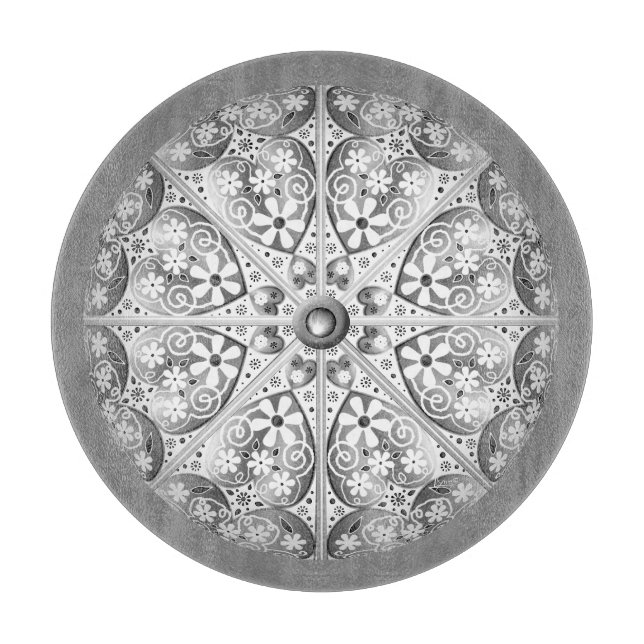 Keramik Lace Gray Schneidebrett (Vorderseite)