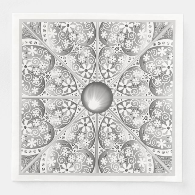 Keramik Lace Gray Serviette (Vorderseite)