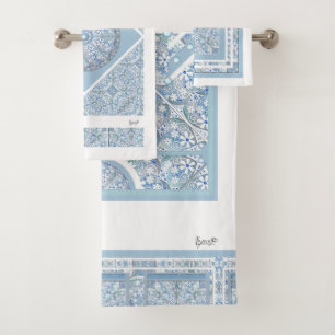 Keramik Lace light blue, Badhandtuch Set